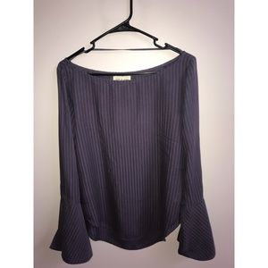 Purple Bell Sleeve Unique Top